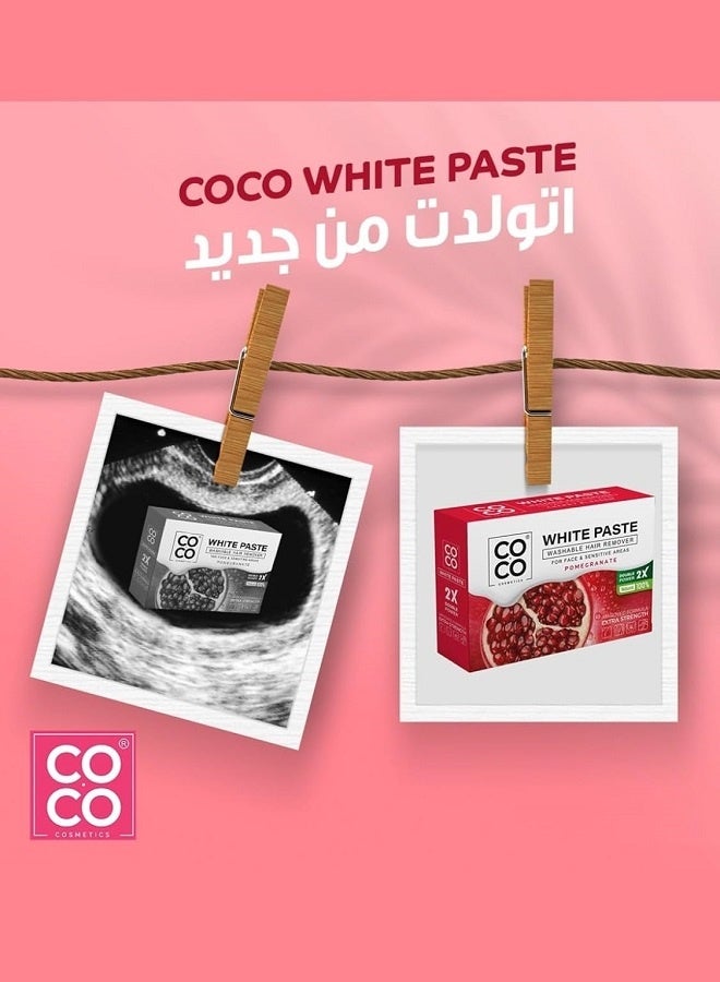 كوكو معجون شمع الرمان الأبيض لإزالة شعر الجسم والوجه 100 غرام - Image 5